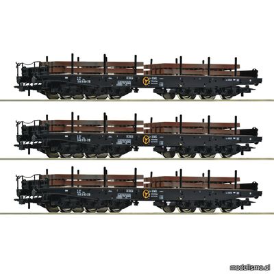 pre orderen Roco 6600263 - Set de 3 piezas: Vagones de plataforma para cargas pesadas, NS pre orderen Roco 6600263 - Set de 3 piezas: Vagones de plataforma para cargas pesadas, NS