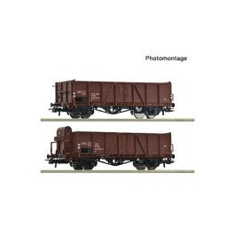 preorden Roco 6600123 - 2 piece set: Open goods wagons, ÖBB