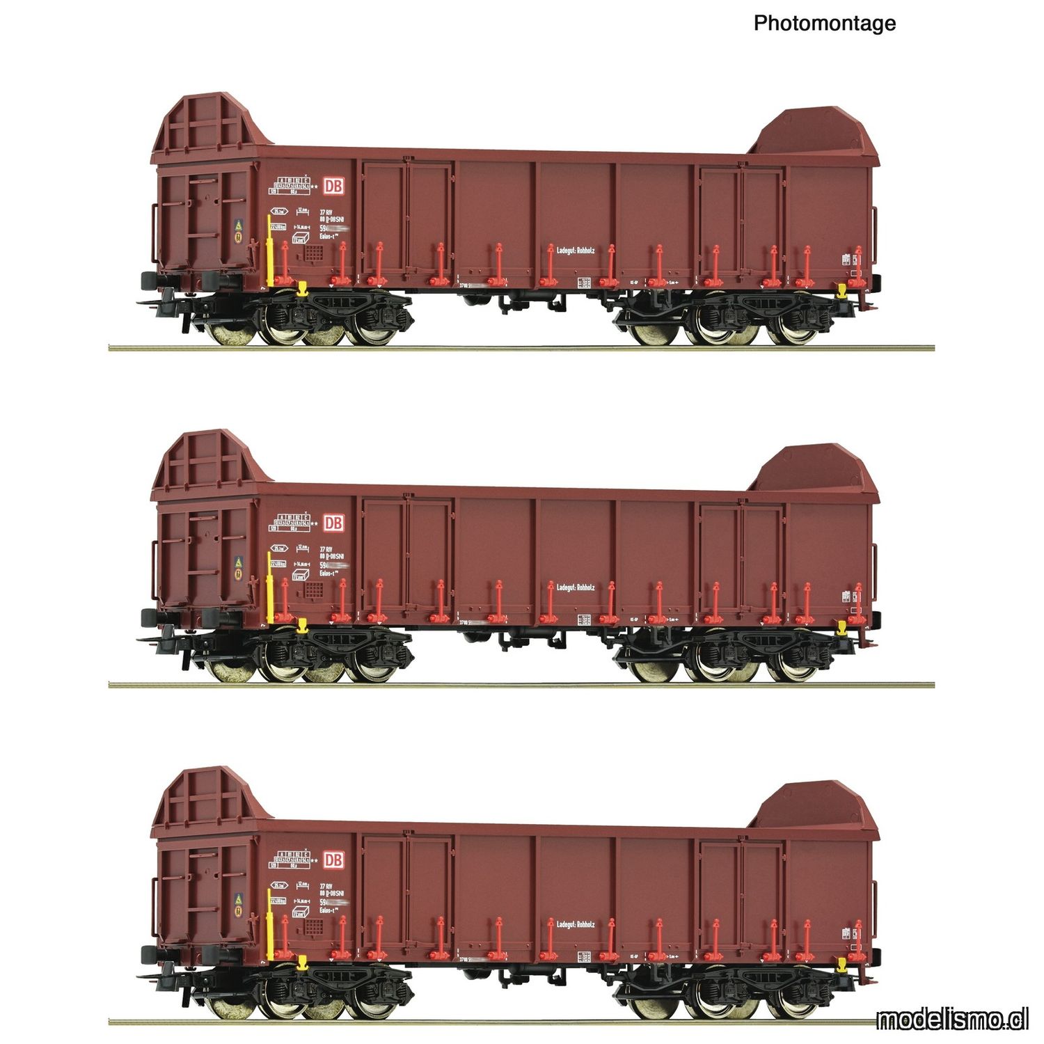pre orderen Roco 6600131 Set de 3 piezas: Vagones de mercancías abiertos, DB AG pre orderen Roco 6600131 Set de 3 piezas: Vagones de mercancías abiertos, DB AG