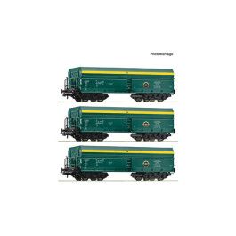 preorden Roco 6600195 - 3 piece set: Self-unloading hopper wagons, PTKiGK