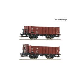 preorden Roco 6600253 - Set de 2 piezas: Vagones de mercancías abiertos, DR