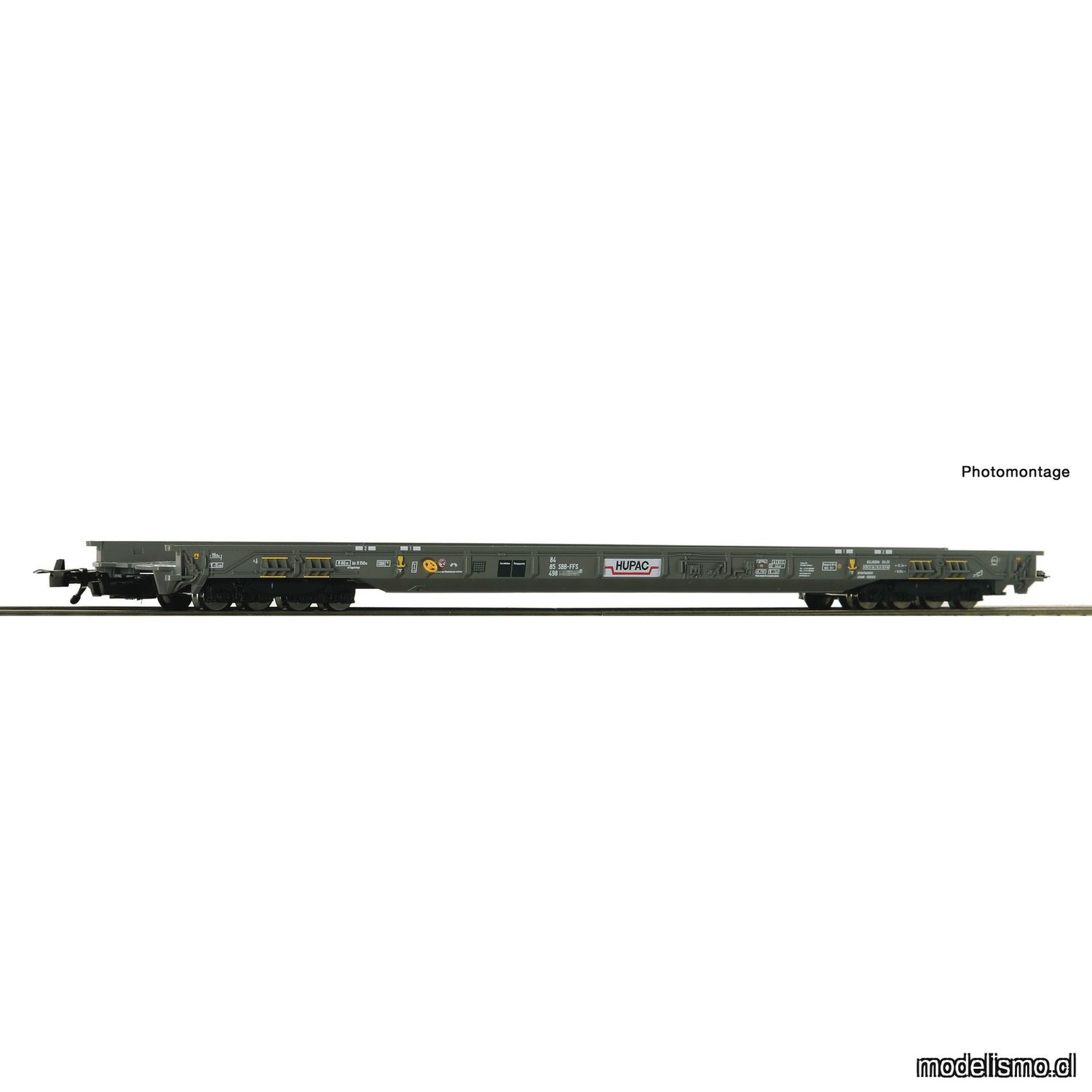 pre orderen Roco 6600093 - Vagón intermedio de plataforma baja, HUPAC pre orderen Roco 6600093 - Vagón intermedio de plataforma baja, HUPAC