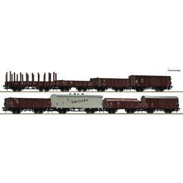 preorden Roco 67127 - Set de 8 piezas: Vagones de mercancías, DR