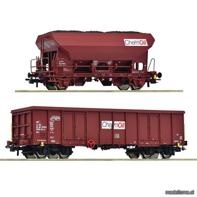pre orderen Roco 6600221 - Set de 2 piezas: Vagones de mercancías, Chemoil