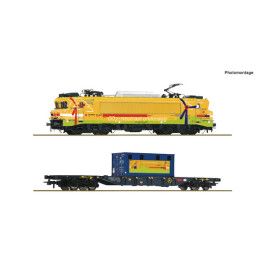 preorden Roco 7500117 - 2 piece set: Electric locomotive 1756 with container carrier wagon, Strukton Rail