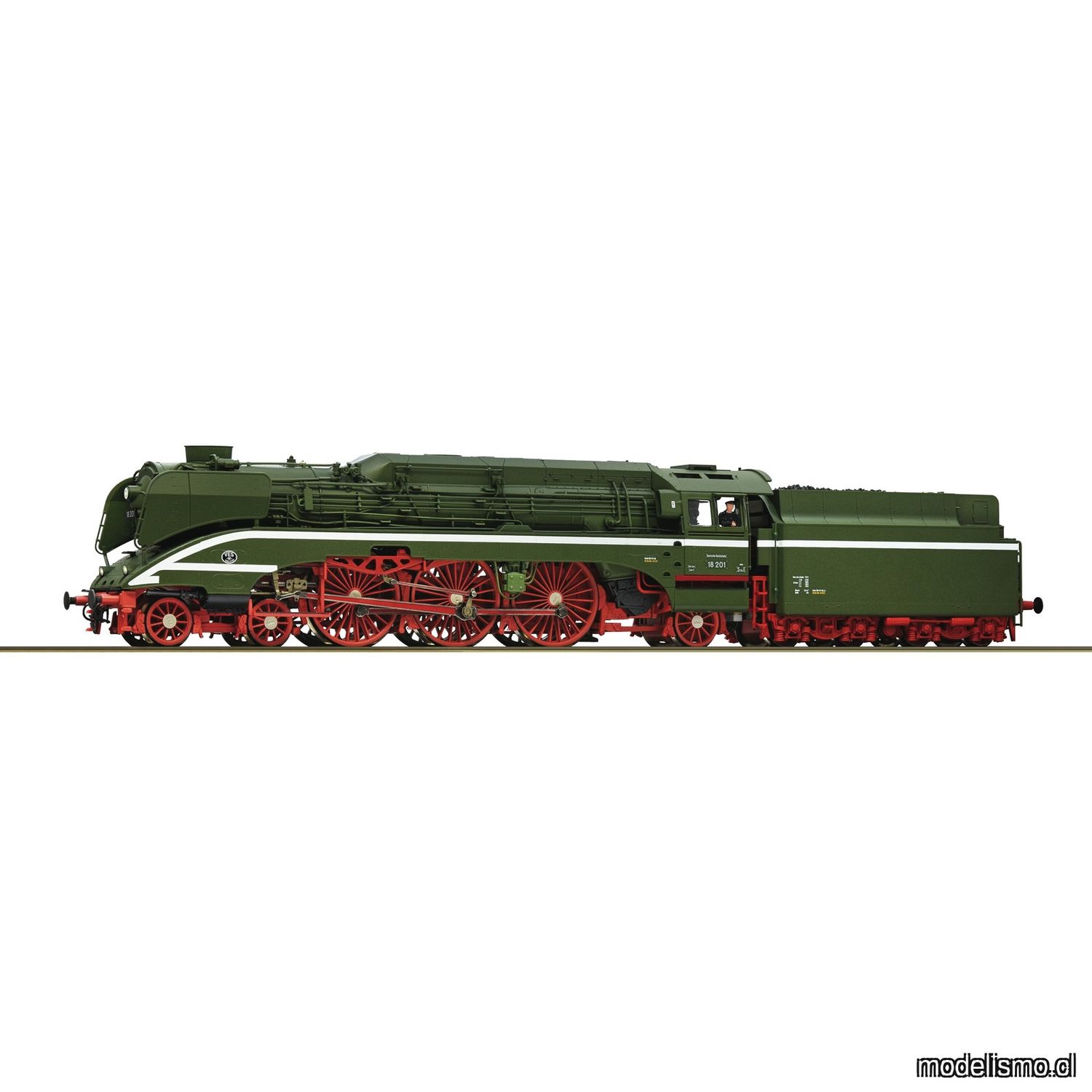pre orderen Roco 7100006 - Locomotora de vapor rápida 18 201 de carbón, DR pre orderen Roco 7100006 - Locomotora de vapor rápida 18 201 de carbón, DR