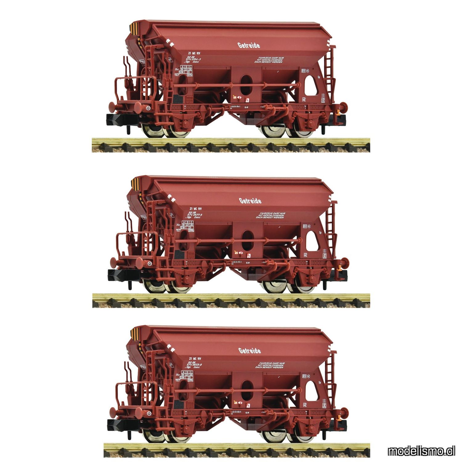 pre orderen Fleischmann 6660071 - 3 piece set: Swivel roof wagons, DR