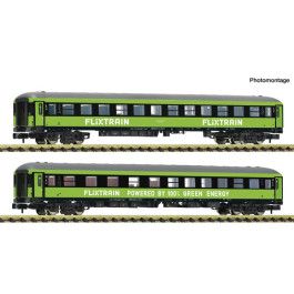 preorden Fleischmann 6260085 - Set de 2 piezas (1): Coches de viajeros, FlixTrain preorden Fleischmann 6260085 - Set de 2 piezas (1): Coches de viajeros, FlixTrain