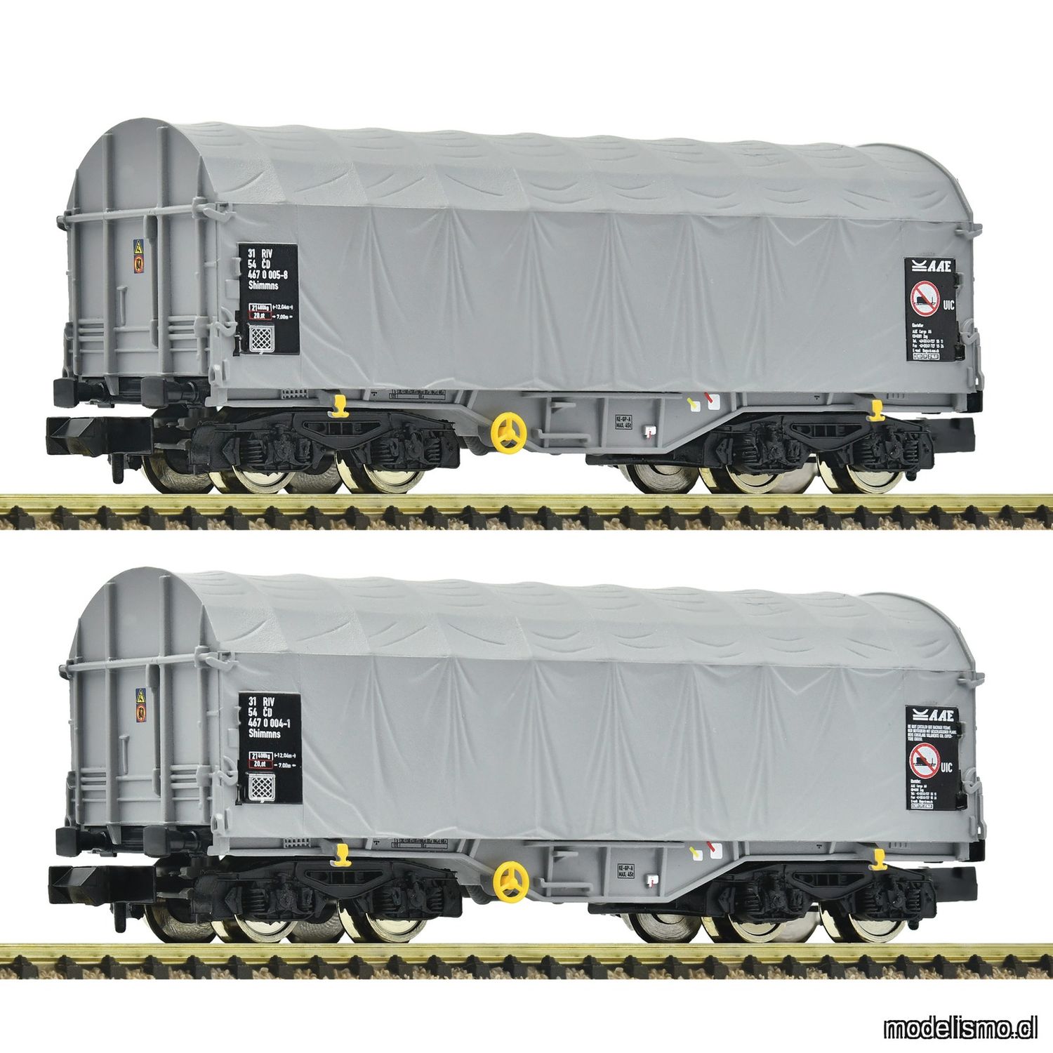 pre orderen Fleischmann 6660087 - 2 piece set: Sliding tarpaulin wagons, CD pre orderen Fleischmann 6660087 - 2 piece set: Sliding tarpaulin wagons, CD
