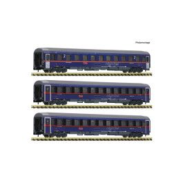 preorden Fleischmann 6260084 - Set de 3 piezas: Coches Eurofima "Nightjet", ÖBB preorden Fleischmann 6260084 - Set de 3 piezas: Coches Eurofima "Nightjet", ÖBB