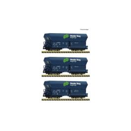 preorden Fleischmann 6660089 - 3 piece set: Self-unloading hopper wagons "Norske Skog", VTG