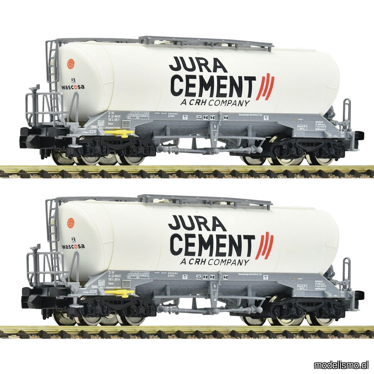 pre orderen Fleischmann 6660090 - 2-piece set: Silo wagons, Wascosa/Jura Cement pre orderen Fleischmann 6660090 - 2-piece set: Silo wagons, Wascosa/Jura Cement