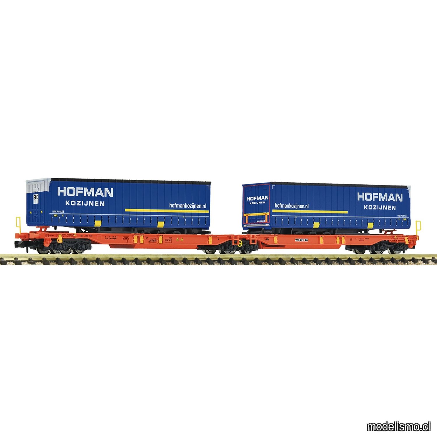 pre orderen Fleischmann 6660118 Doppeltaschen-Gelenkwagen T2000, Wascosa