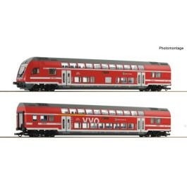 pre orderen Roco 6220066 Set de 2 piezas: Coches de dos pisos, DB AG para Märklin pre orderen Roco 6220066 Set de 2 piezas: Coches de dos pisos, DB AG para Märklin