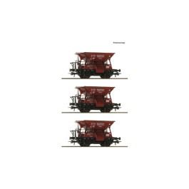 pre orderen Roco 6600265 Set de 3 piezas: Vagones Talbot para transporte de balasto, DRB pre orderen Roco 6600265 Set de 3 piezas: Vagones Talbot para transporte de balasto, DRB