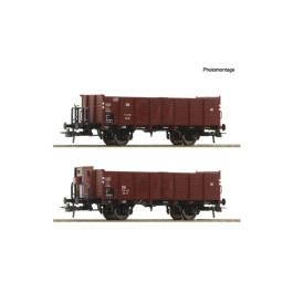pre orderen Roco 6600267 Set de 2 piezas: Vagones de mercancías abiertos, DB pre orderen Roco 6600267 Set de 2 piezas: Vagones de mercancías abiertos, DB