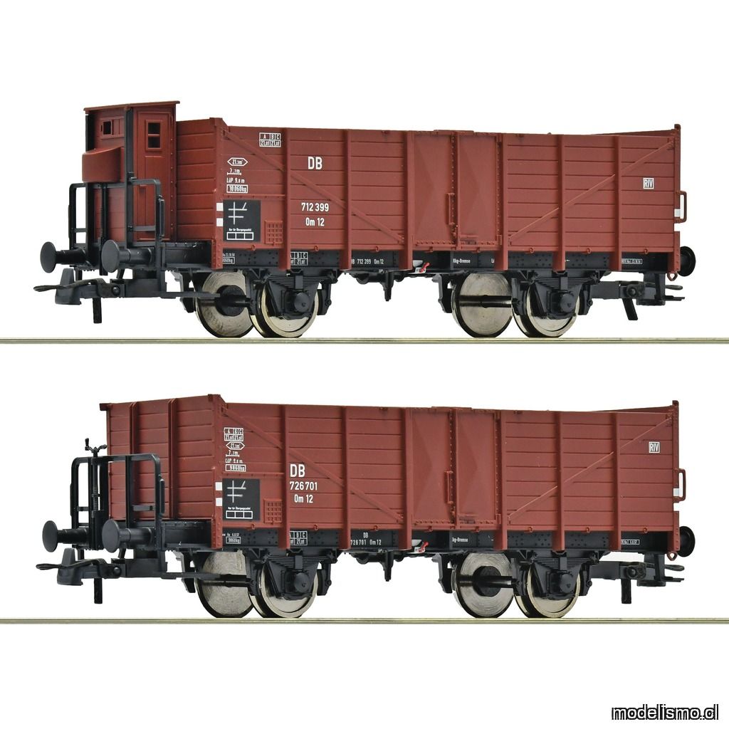 pre orderen Roco 6600267 Set de 2 piezas: Vagones de mercancías abiertos, DB