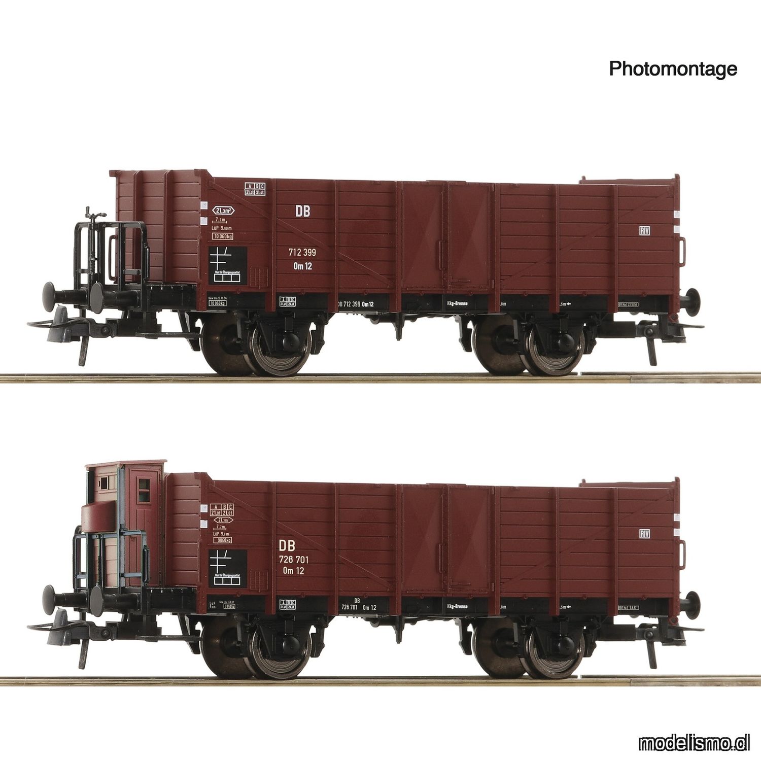 pre orderen Roco 6600267 Set de 2 piezas: Vagones de mercancías abiertos, DB pre orderen Roco 6600267 Set de 2 piezas: Vagones de mercancías abiertos, DB