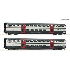 pre orderen Roco 6200217 Set de 2 piezas (2): Coches de dos pisos de 2a clase, SBB pre orderen Roco 6200217 Set de 2 piezas (2): Coches de dos pisos de 2a clase, SBB