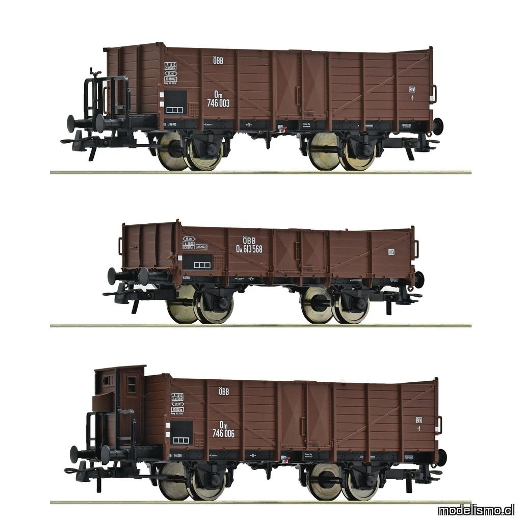 pre orderen Roco 6600250 Set de 3 piezas: Vagones de mercancías abiertos, ÖBB