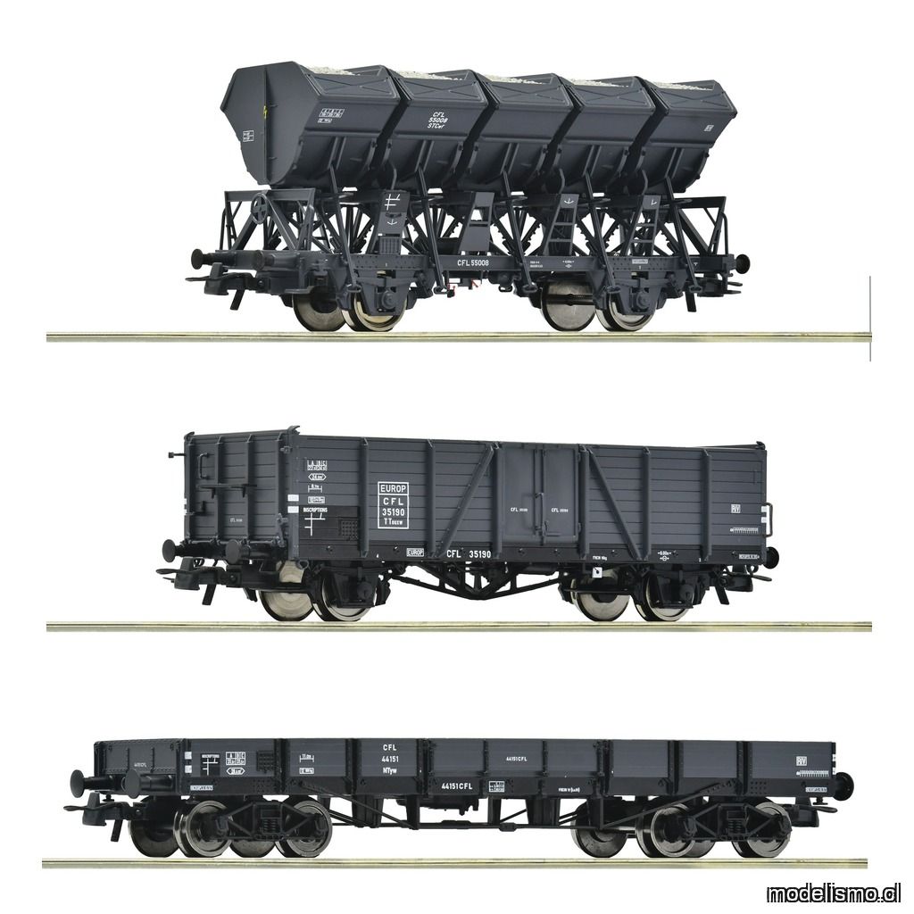 pre orderen Roco 6600258 Set de 3 piezas: Tren de mercancías, CFL