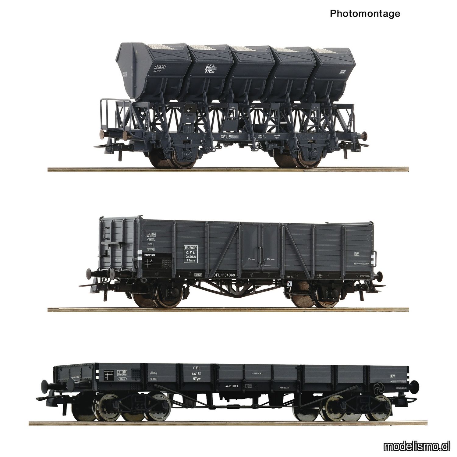pre orderen Roco 6600258 Set de 3 piezas: Tren de mercancías, CFL pre orderen Roco 6600258 Set de 3 piezas: Tren de mercancías, CFL