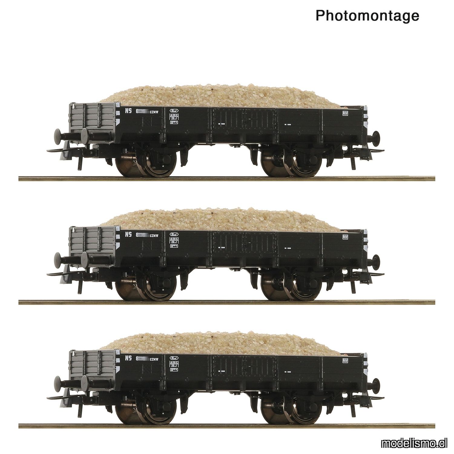 pre orderen Roco 6600259 Set de 3 piezas: Vagones para transporte de arena, NS pre orderen Roco 6600259 Set de 3 piezas: Vagones para transporte de arena, NS
