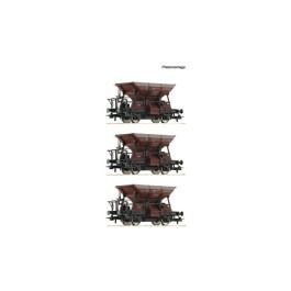 pre orderen Roco 6600269 Set de 3 piezas: Vagones Talbot para transporte de balasto, DB pre orderen Roco 6600269 Set de 3 piezas: Vagones Talbot para transporte de balasto, DB