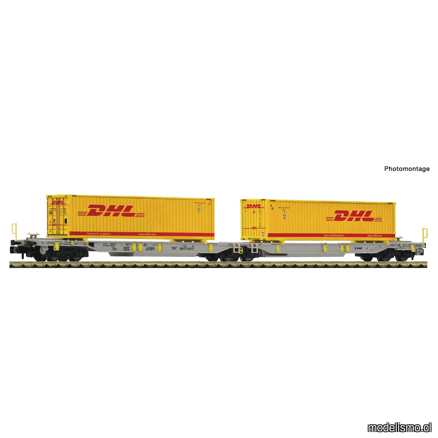 pre orderen Fleischmann 6660069 Vagón canguro doble articulado T2000, AAE pre orderen Fleischmann 6660069 Vagón canguro doble articulado T2000, AAE