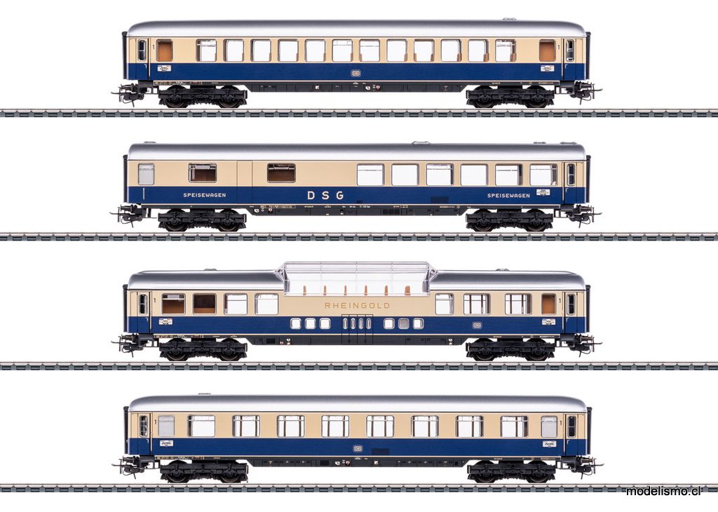 reserva anticipada Märklin 40852 Juego de vagones TEE Rheingold «Tin Plate» reserva anticipada Märklin 40852 Juego de vagones TEE Rheingold «Tin Plate»