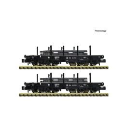 pre orderen Fleischmann 6660134 Set de 2 piezas: Vagones de plataforma para cargas pesadas, ÖBB pre orderen Fleischmann 6660134 Set de 2 piezas: Vagones de plataforma para cargas pesadas, ÖBB