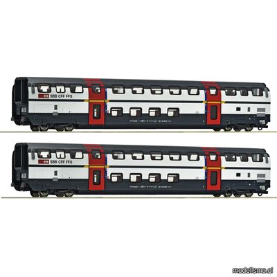pre orderen Roco 6200215 Set de 2 piezas: Coches de dos pisos de 1a clase, SBB pre orderen Roco 6200215 Set de 2 piezas: Coches de dos pisos de 1a clase, SBB