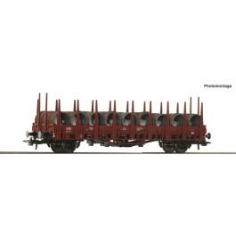 pre orderen Roco 6600268 Vagón de plataforma con teleros, DB pre orderen Roco 6600268 Vagón de plataforma con teleros, DB