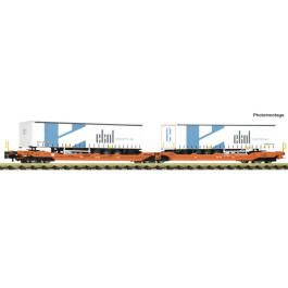 pre orderen Fleischmann 6660104 Vagón canguro doble articulado T3000e, Wascosa pre orderen Fleischmann 6660104 Vagón canguro doble articulado T3000e, Wascosa