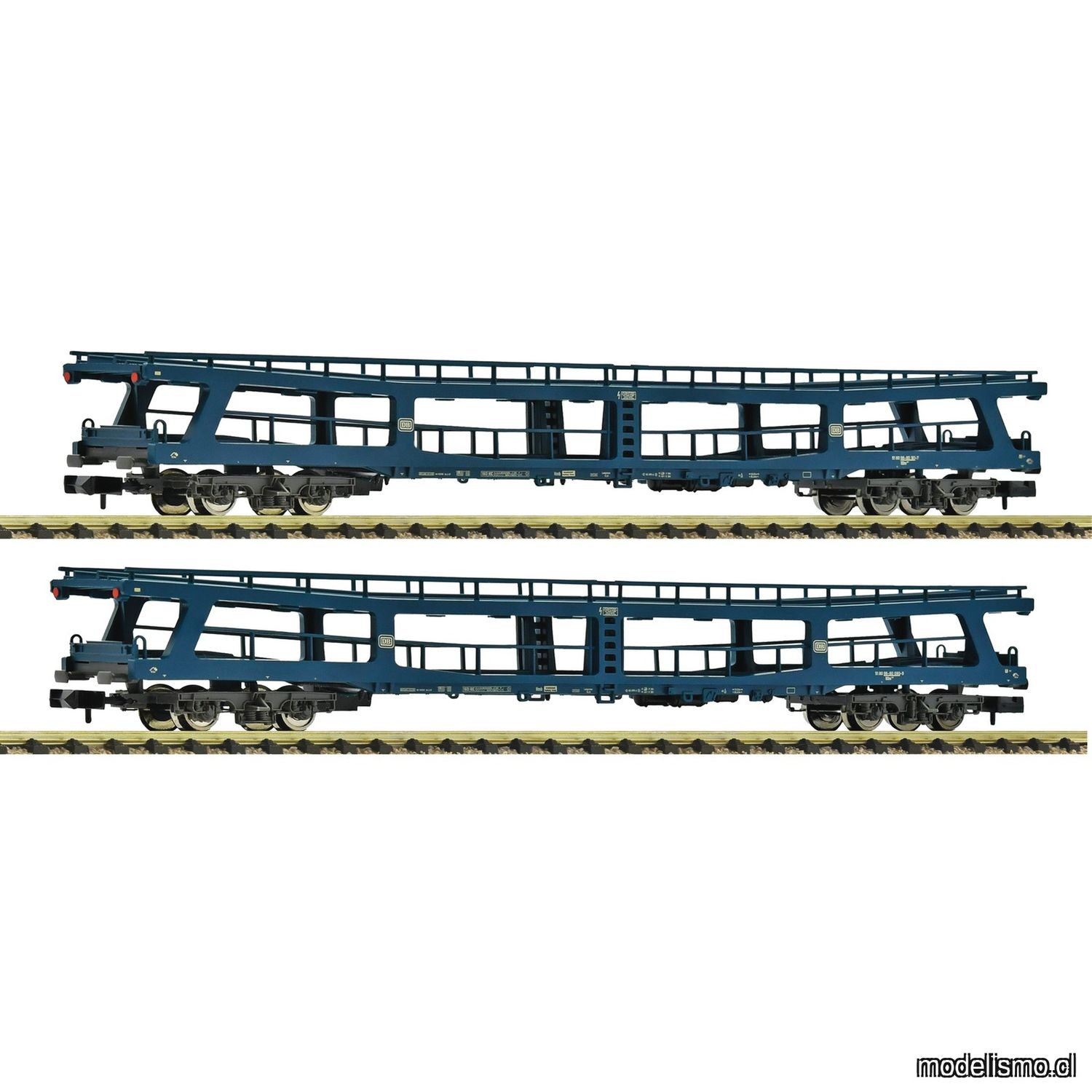 pre orderen Fleischmann 6260066 Set de 2 piezas: Vagones portacoches de trenes de viajeros, DB pre orderen Fleischmann 6260066 Set de 2 piezas: Vagones portacoches de trenes de viajeros, DB