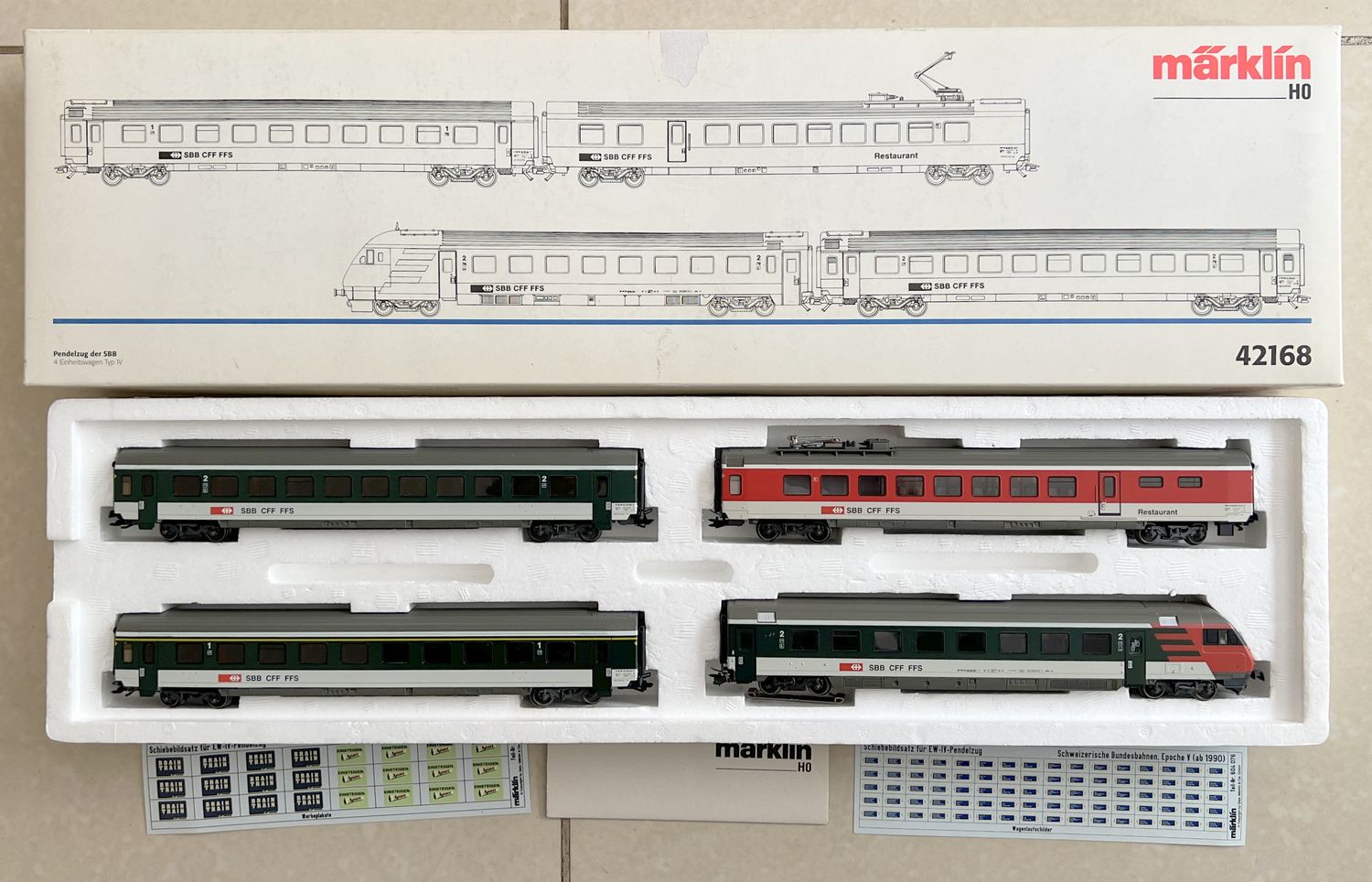 PF Märklin 42168 Tren de cercanías SBB - usado con LUZ PF Märklin 42168 Tren de cercanías SBB - usado con LUZ