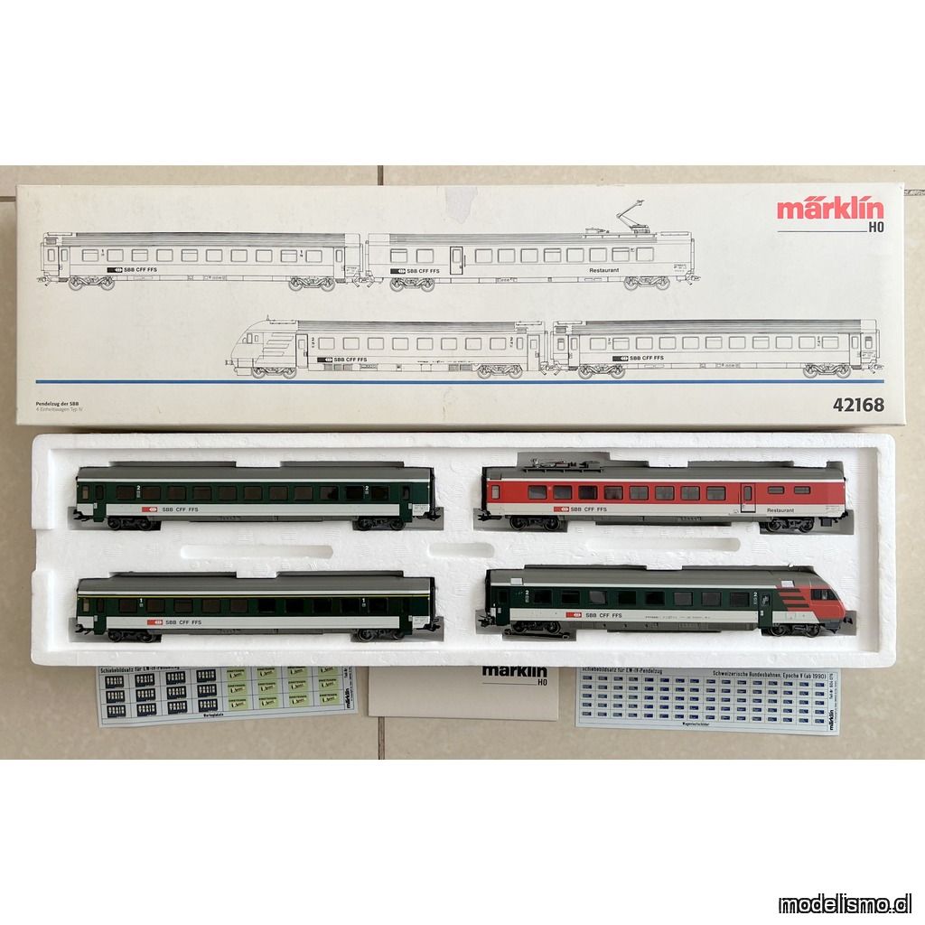 PF Märklin 42168 Tren de cercanías SBB - usado con LUZ PF Märklin 42168 Tren de cercanías SBB - usado con LUZ