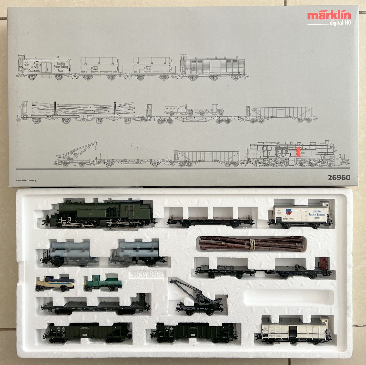 PF Märklin 26960 H0 Gt 2 x 4/4 Tren de mercancías bávaro - usado + análoga PF Märklin 26960 H0 Gt 2 x 4/4 Tren de mercancías bávaro - usado + análoga
