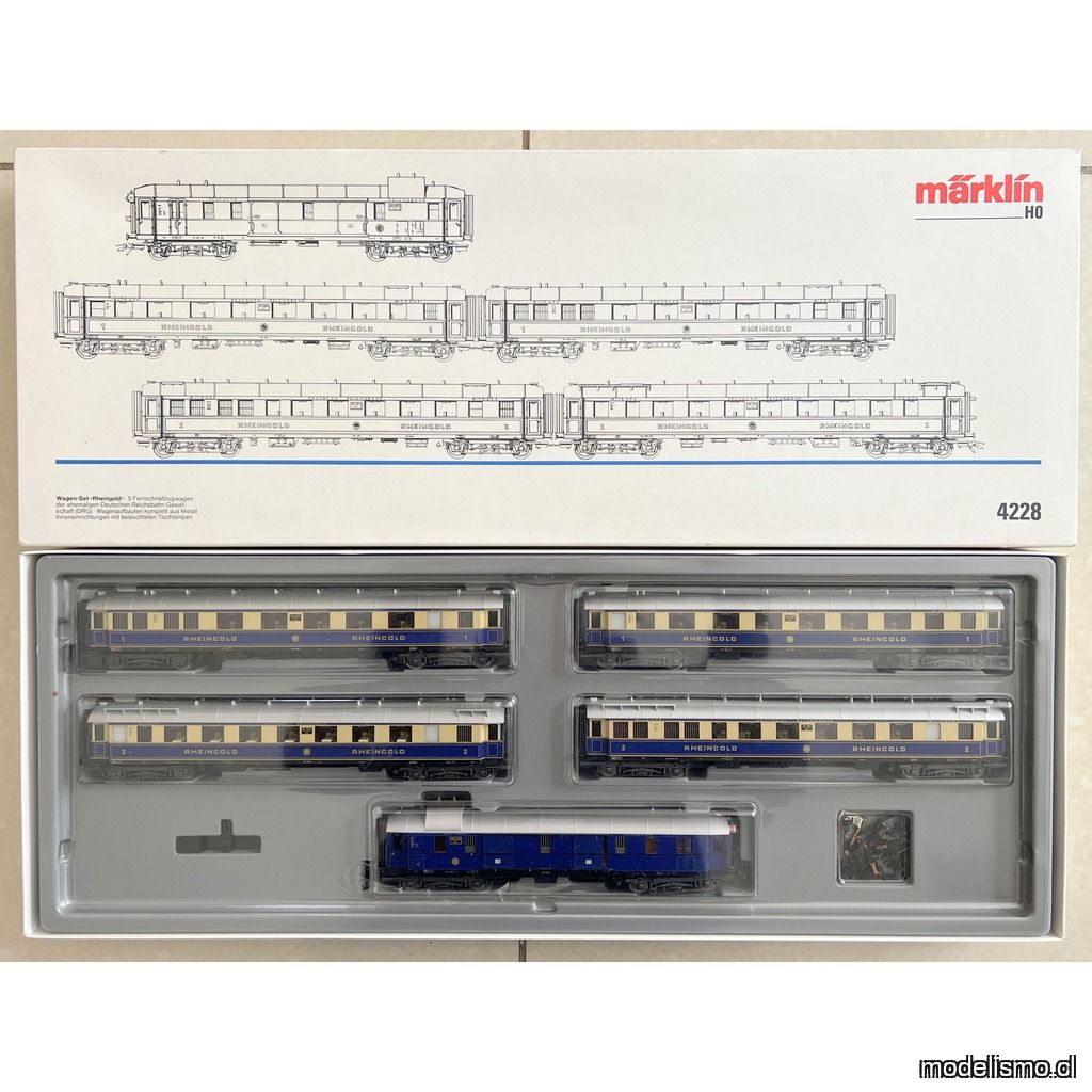 PF Märklin 4228 H0 Rheingold usado con luz