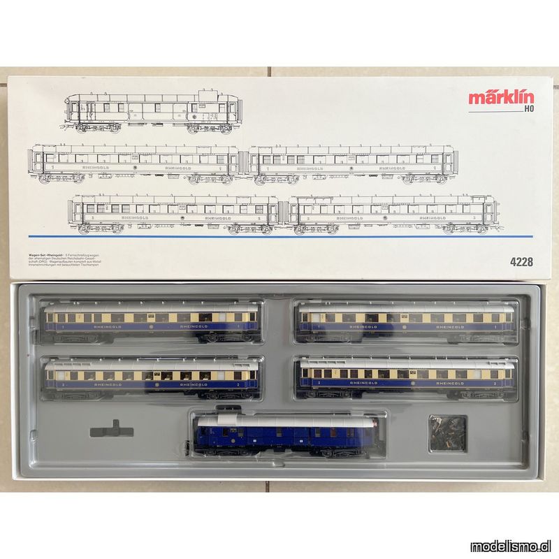 PF Märklin 4228 H0 Rheingold usado con luz PF Märklin 4228 H0 Rheingold usado con luz