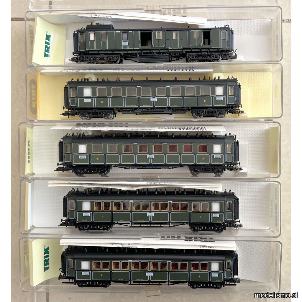 PF Trix H0 23764+2x23762+2x23763 K Bay.St.B para Märklin - usado + luz PF Trix H0 23764+2x23762+2x23763 K Bay.St.B para Märklin - usado + luz