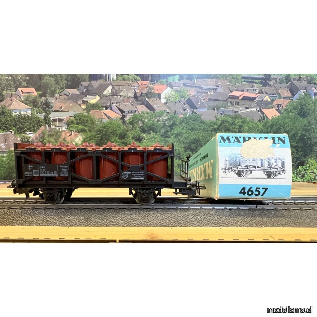 PF Märklin 4657 H0 Carro para contenedores de ácido - usado