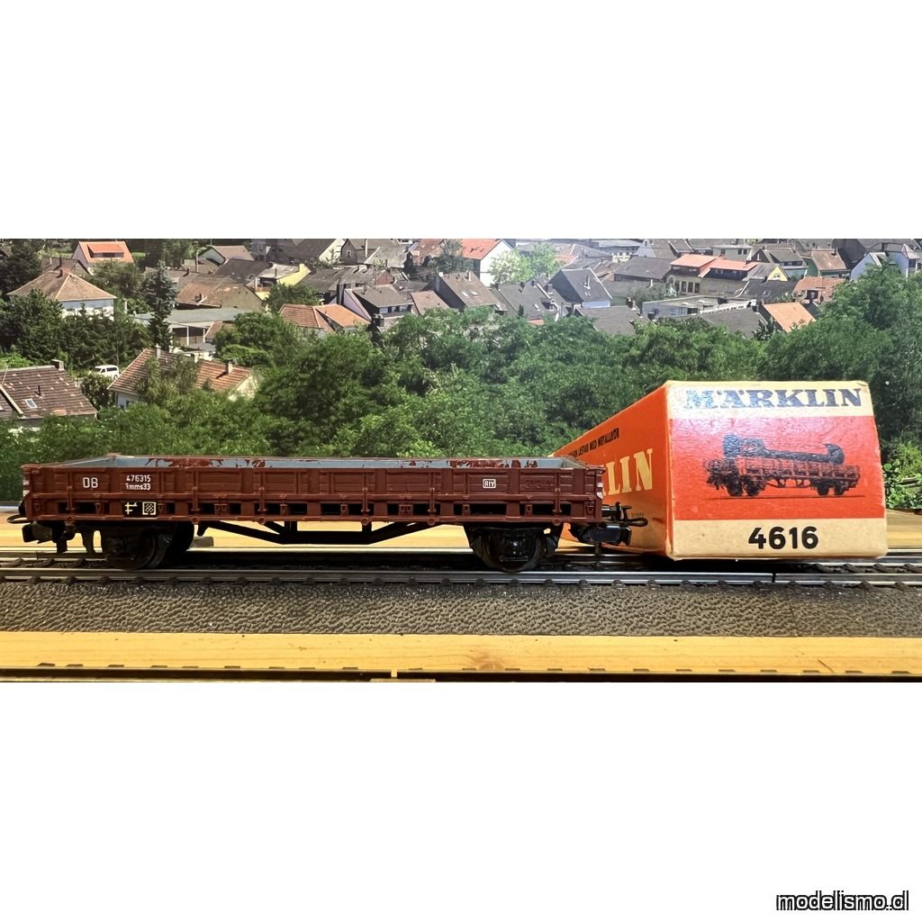 PF Märklin 4616 H0 Vagón de plataforma baja sin tubo - usado