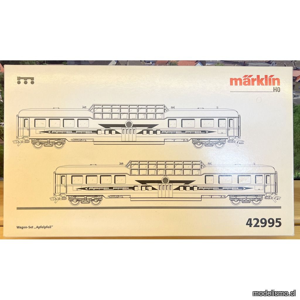PF Märklin 42995 Juego de coches de tren expreso "Apfelpfeil" (1) - usado - con luz PF Märklin 42995 Juego de coches de tren expreso "Apfelpfeil" (1) - usado - con luz