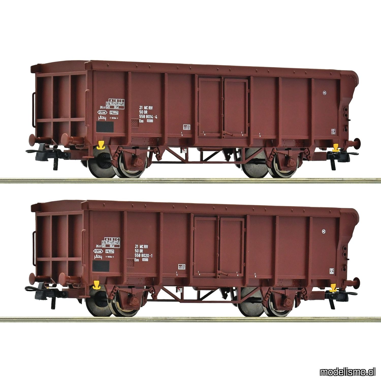 pre orderen Roco 6600280 Set de 2 piezas: Vagones de mercancías abiertos, DR pre orderen Roco 6600280 Set de 2 piezas: Vagones de mercancías abiertos, DR