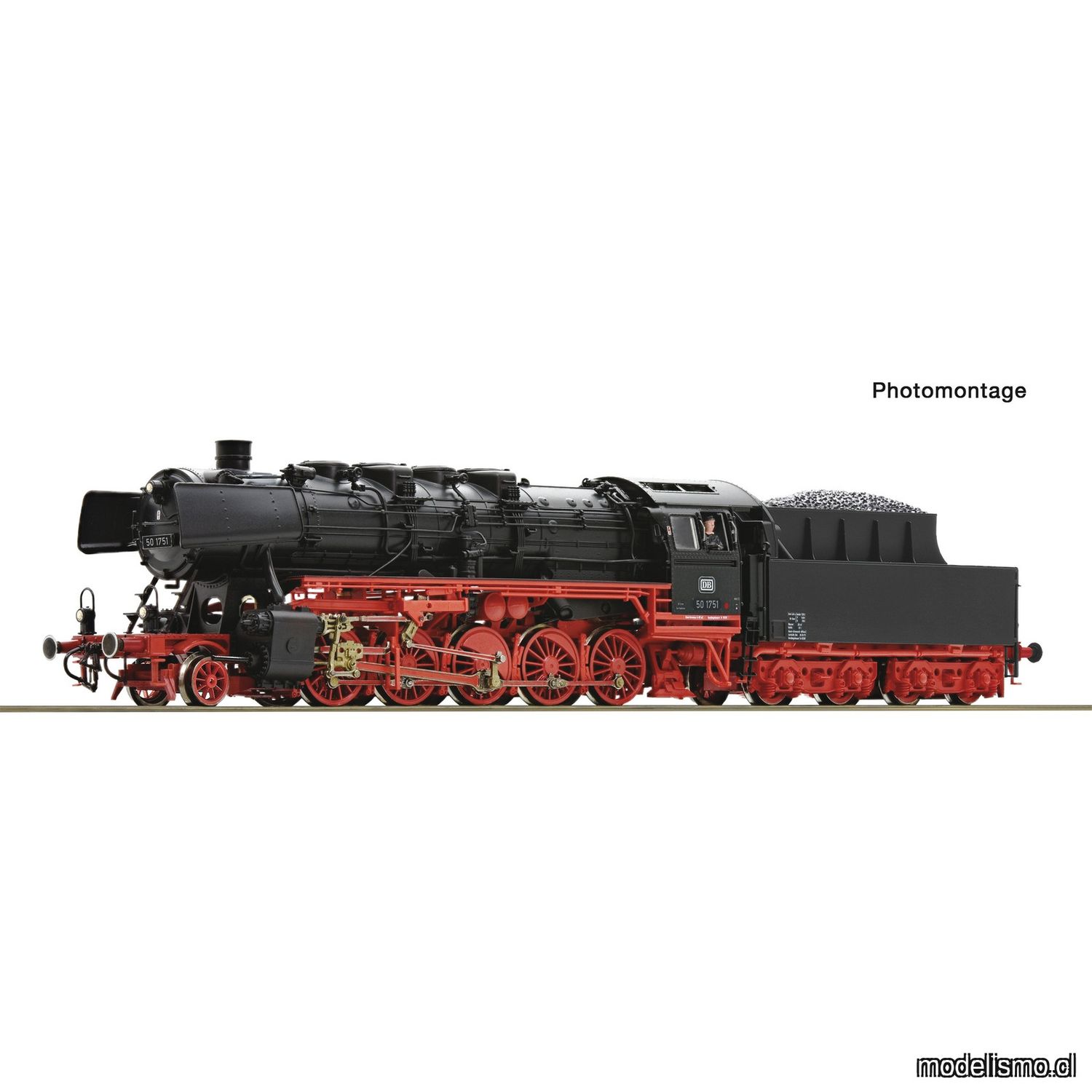 pre orderen Roco 7110046 Locomotora de vapor 50 1751, DB con sonido pre orderen Roco 7110046 Locomotora de vapor 50 1751, DB con sonido