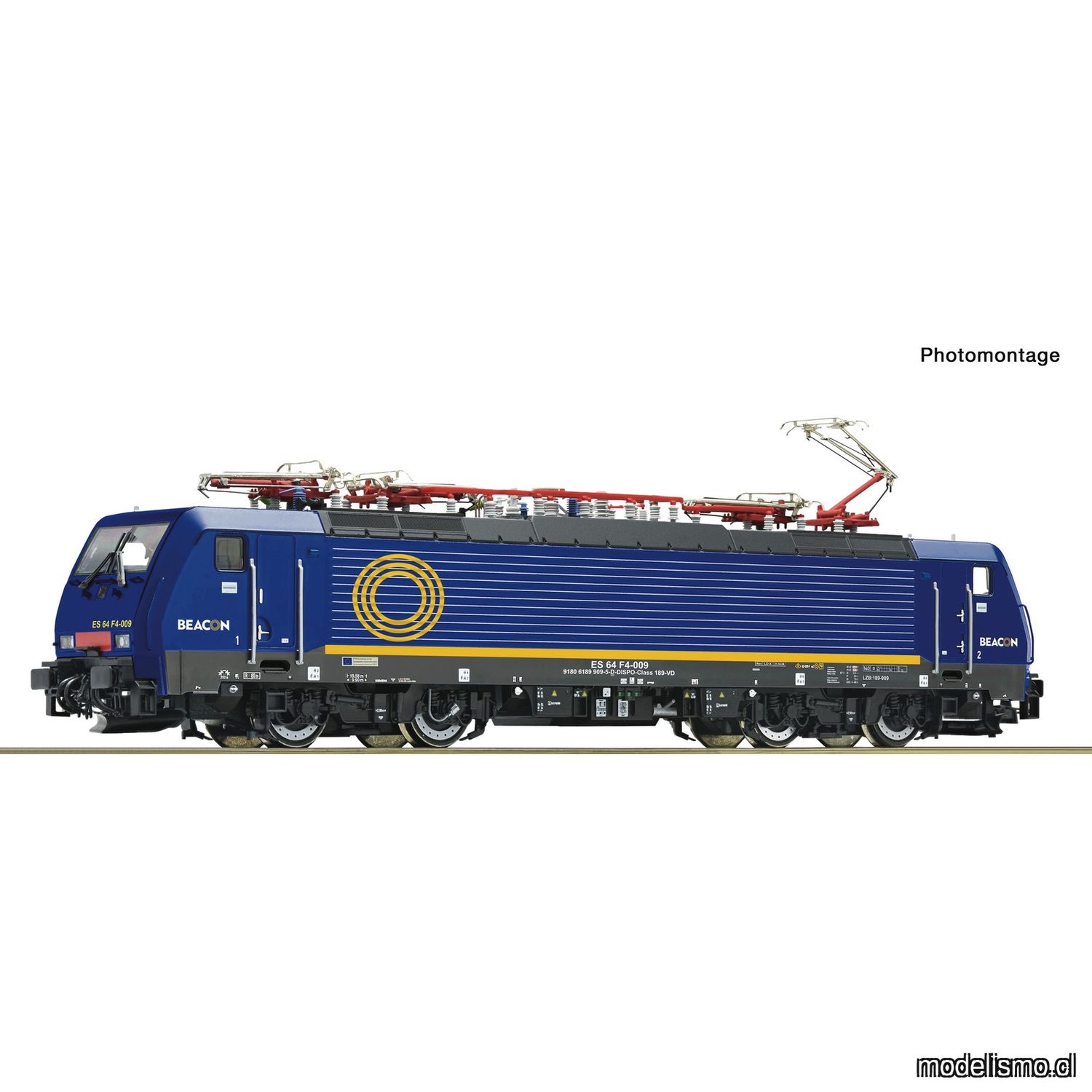 pre orderen Roco 7510188 Locomotora eléctrica 189 909-5, Beacon Rail con sonido pre orderen Roco 7510188 Locomotora eléctrica 189 909-5, Beacon Rail con sonido