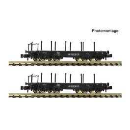 pre orderen Fleischmann 6660147 Set de 2 piezas:  Vagones de mercancías para cargas pesadas, DR