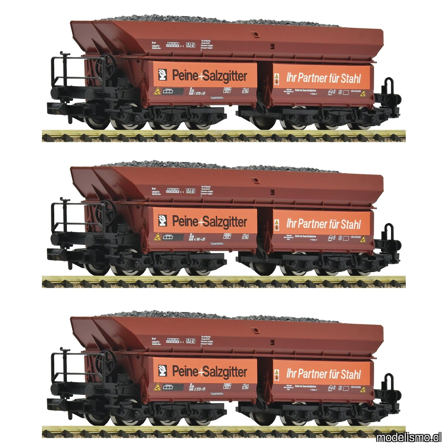 pre orderen Fleischmann 6660150 Set de 3 piezas (2): Tren para transporte de minerales, DB pre orderen Fleischmann 6660150 Set de 3 piezas (2): Tren para transporte de minerales, DB