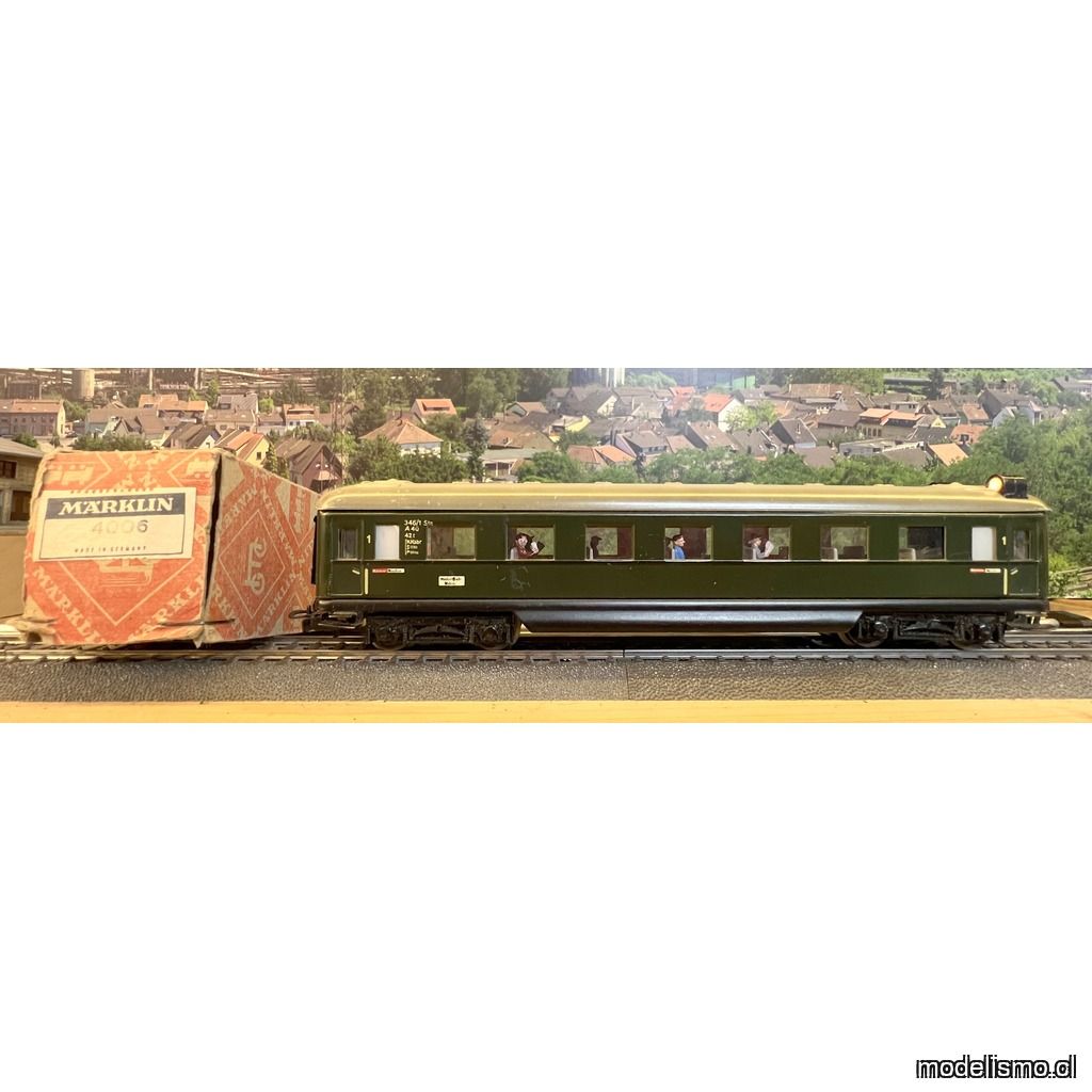 PF Märklin 4006 vagones DB - usado - con pasajeros, luz trasera, falta un tope PF Märklin 4006 vagones DB - usado - con pasajeros, luz trasera, falta un tope
